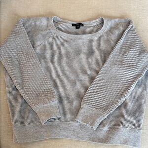 J. Crew Light Gray Waffle Knit Sweater